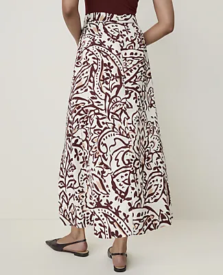 Ann Taylor Paisley Maxi Skirt in Satin sold by Ann Taylor product image thumbnail 3