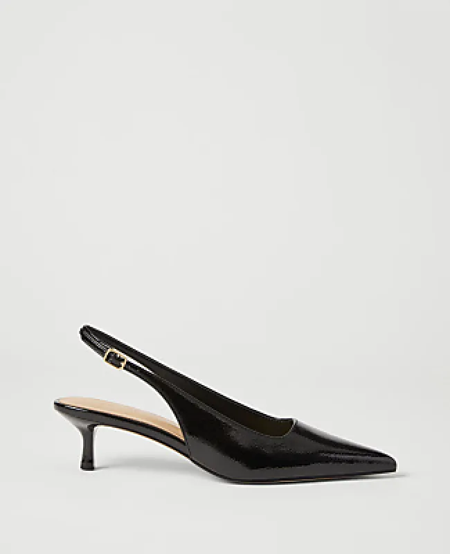Ann Taylor Patent Slingback Pump made by Ann Taylor