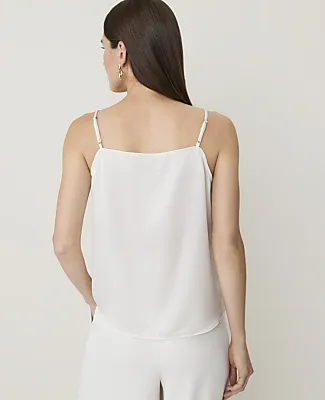 Ann Taylor Petite Lace Trim V-Neck Tank Top sold by Ann Taylor product image thumbnail 2