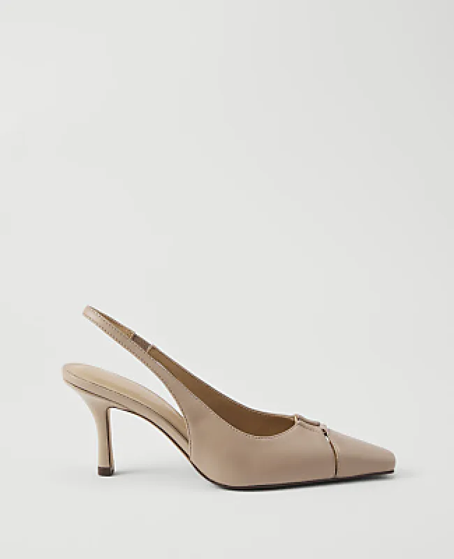 Ann Taylor Leather Cutout Slingback Pump made by Ann Taylor