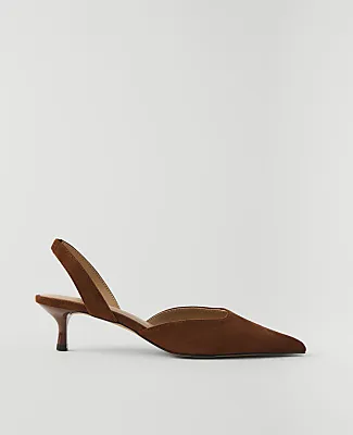 Ann Taylor Suede Slingback Pump sold by Ann Taylor