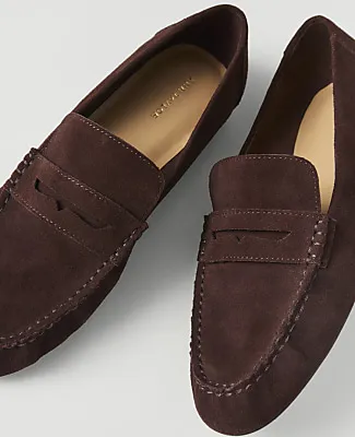 Ann Taylor Weekend Gathered Suede Loafer sold by Ann Taylor product image thumbnail 2