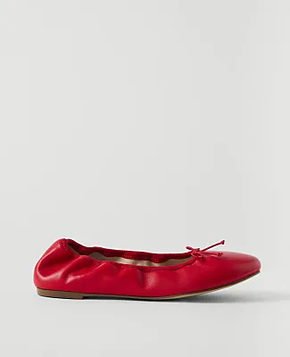 Ann Taylor Weekend Leather Bow Ballet Flat sold by Ann Taylor