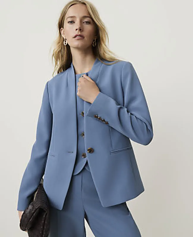 Ann Taylor The Cutaway Blazer in Fluid Crepe made by Ann Taylor