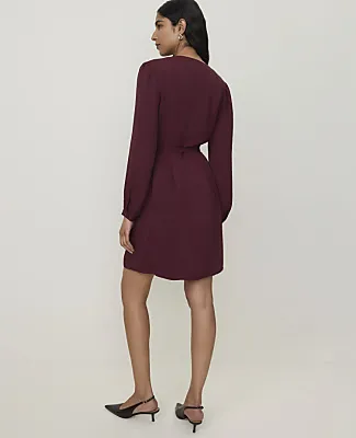 Ann Taylor Belted V-Neck Flare Dress sold by Ann Taylor product image thumbnail 2