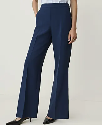Ann Taylor The Side Zip Wide-Leg Pant in Fluid Crepe sold by Ann Taylor product image thumbnail 2