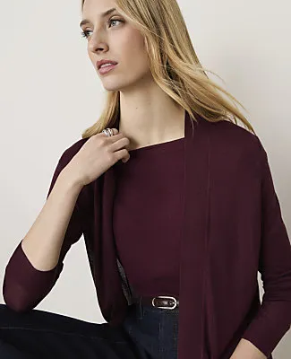 Ann Taylor Petite Essential Open Cardigan sold by Ann Taylor product image thumbnail 3