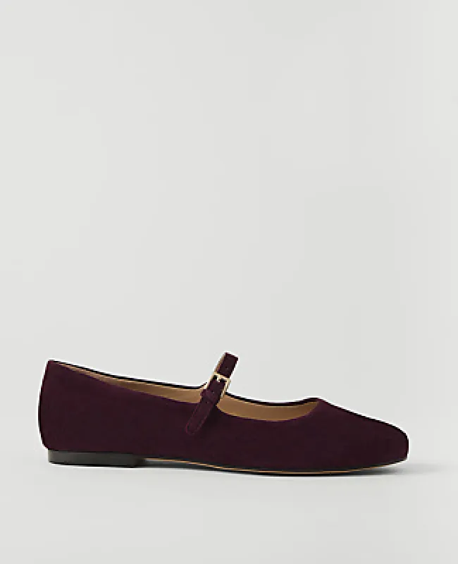 Ann Taylor Weekend Suede Mary Jane Flat made by Ann Taylor