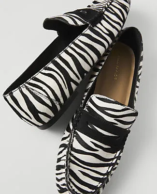 Ann Taylor Weekend Gathered Zebra Print Haircalf Loafer sold by Ann Taylor product image thumbnail 2