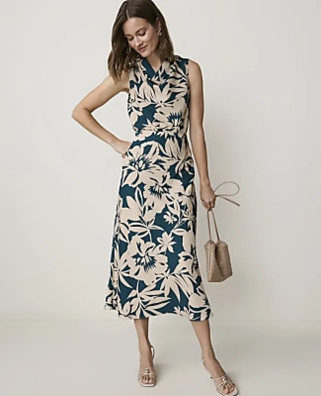 Ann Taylor Petite Floral Midi Slip Skirt made by Ann Taylor