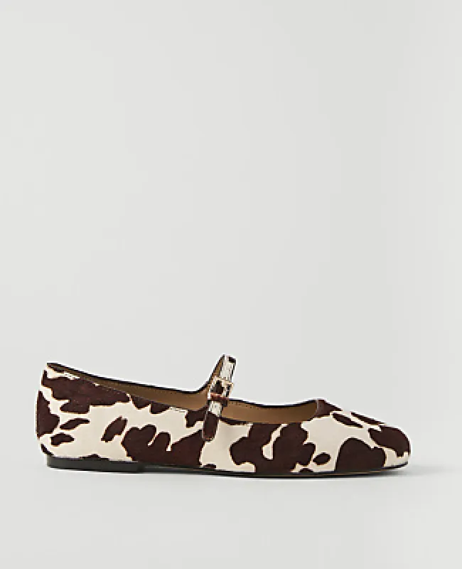 Ann Taylor Weekend Haircalf Mary Jane Flat made by Ann Taylor