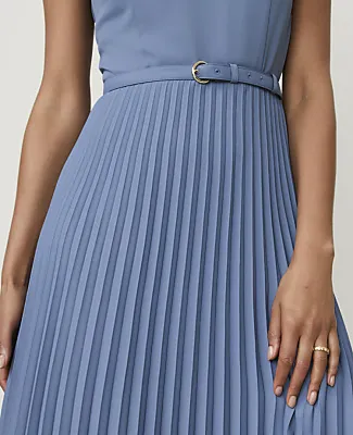 Ann Taylor Sleeveless Pleated Midi Dress sold by Ann Taylor product image thumbnail 3
