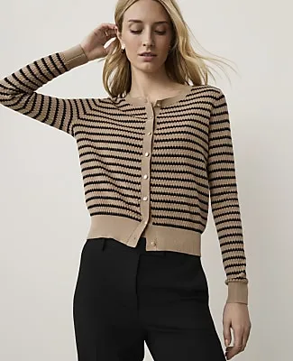 Ann Taylor The Striped Ann Cardigan sold by Ann Taylor