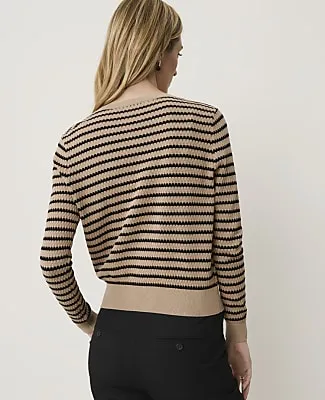 Ann Taylor The Striped Ann Cardigan sold by Ann Taylor product image thumbnail 2