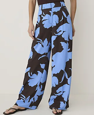 Ann Taylor Petite Floral Pleated Wide-Leg Pant sold by Ann Taylor product image thumbnail 2