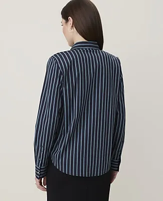 Ann Taylor Striped Essential Shirt in Poplin sold by Ann Taylor product image thumbnail 2