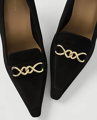 Ann Taylor Chain Embellished Suede Pump sold by Ann Taylor product image thumbnail 2