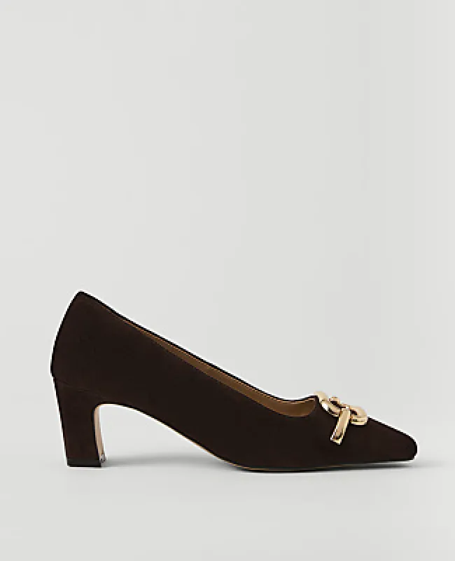Ann Taylor Suede Buckle Pump made by Ann Taylor