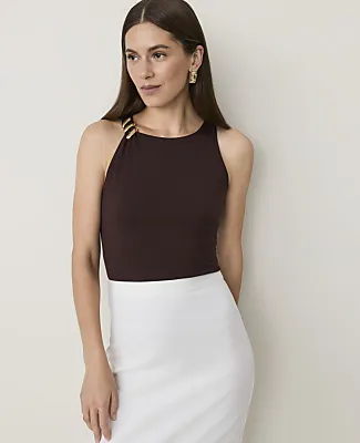 Ann Taylor Petite Hardware Embellished Tank Top sold by Ann Taylor