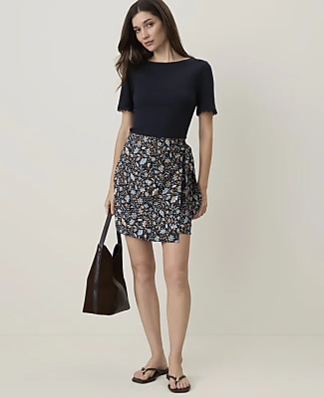 Ann Taylor Petite Weekend Floral Wrap Skirt made by Ann Taylor