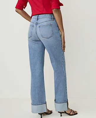 Ann Taylor The Petite Cuffed Wide-Leg Jean sold by Ann Taylor product image thumbnail 3
