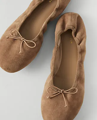 Ann Taylor Weekend Suede Bow Flat sold by Ann Taylor product image thumbnail 2