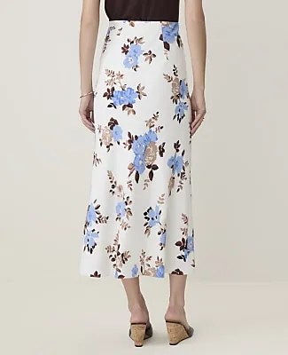 Ann Taylor Floral Midi Slip Skirt sold by Ann Taylor product image thumbnail 3