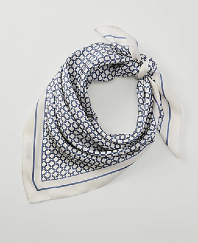Ann Taylor Geo Silk Scarf made by Ann Taylor