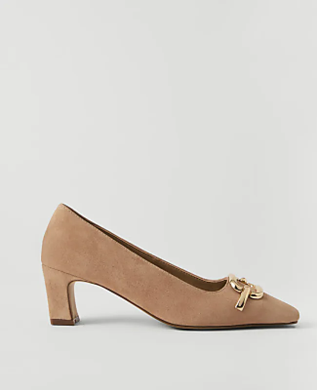Ann Taylor Suede Buckle Pump made by Ann Taylor