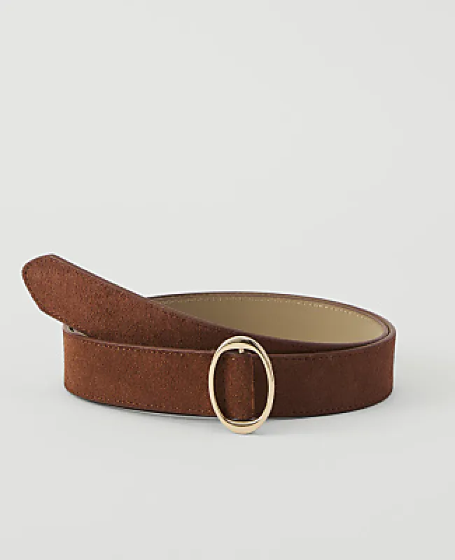 Ann Taylor Suede Oval Buckle Belt made by Ann Taylor