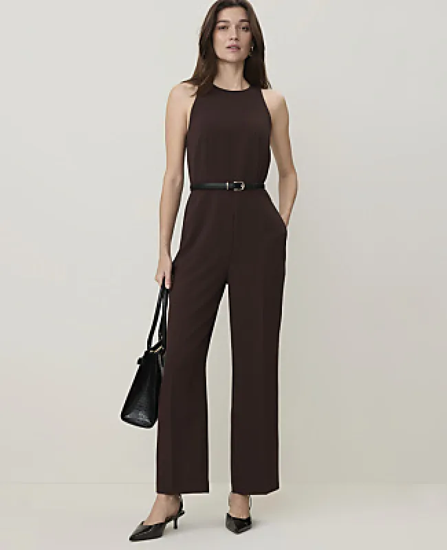 Ann Taylor Sleevesless Belted Jumpsuit made by Ann Taylor