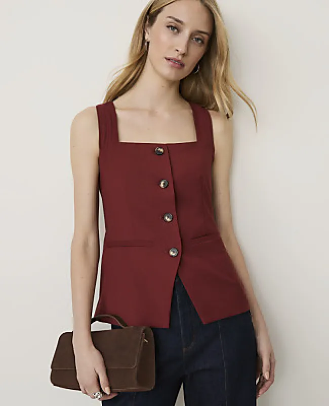 Ann Taylor Square Neck Vest made by Ann Taylor