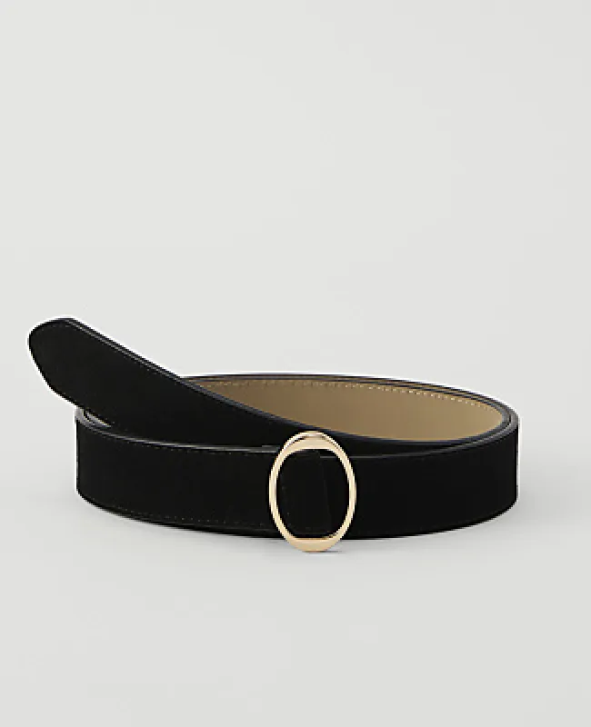 Ann Taylor Suede Oval Buckle Belt made by Ann Taylor