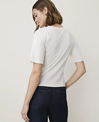 Ann Taylor Tie Waist Tee sold by Ann Taylor product image thumbnail 2