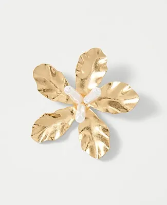 Ann Taylor Metal Flower Brooch sold by Ann Taylor