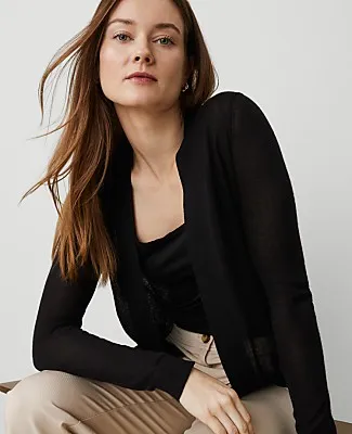 Ann Taylor Petite Essential Open Cardigan sold by Ann Taylor product image thumbnail 3
