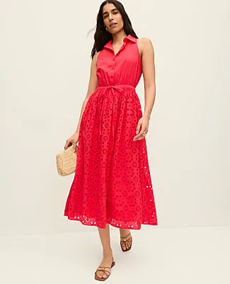 Ann Taylor Petite Eyelet Halter Maxi Dress sold by Ann Taylor