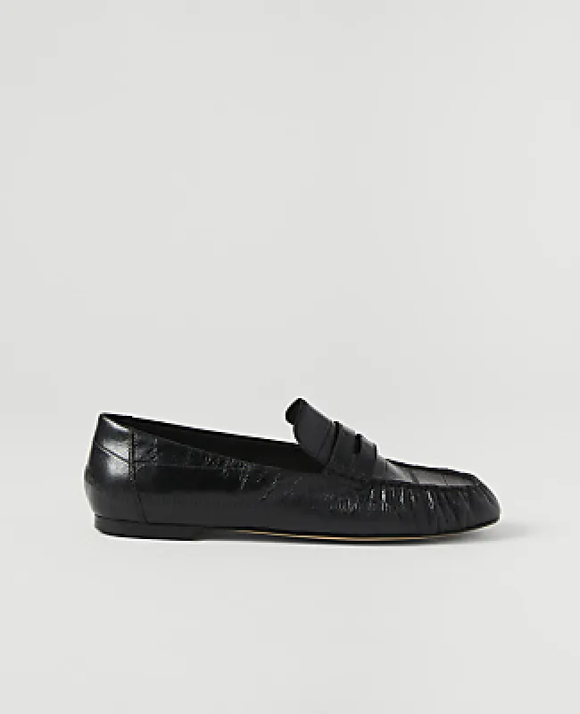 Ann Taylor Weekend Gathered Leather Loafer made by Ann Taylor