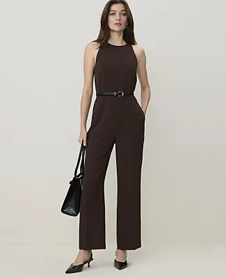 Ann Taylor Sleeveless Belted Jumpsuit sold by Ann Taylor