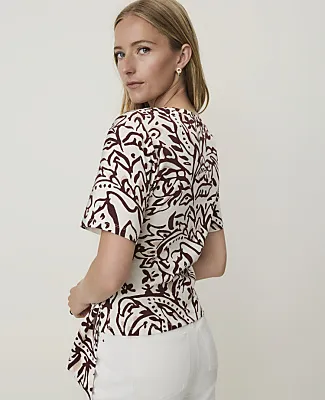 Ann Taylor Paisley Tie Waist Tee sold by Ann Taylor product image thumbnail 2
