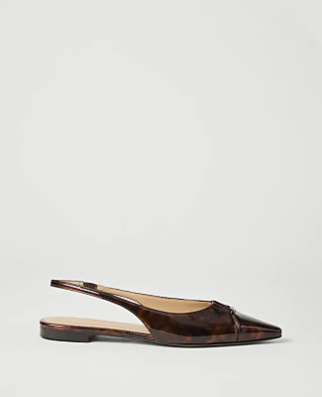 Ann Taylor Hardware Cutout Slingback Flat made by Ann Taylor