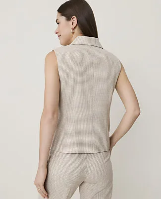Ann Taylor Petite Houndstooth Tailored Vest sold by Ann Taylor product image thumbnail 2