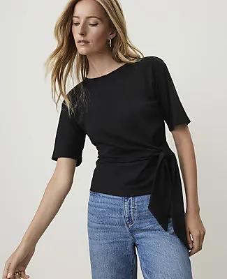 Ann Taylor Tie Waist Tee sold by Ann Taylor