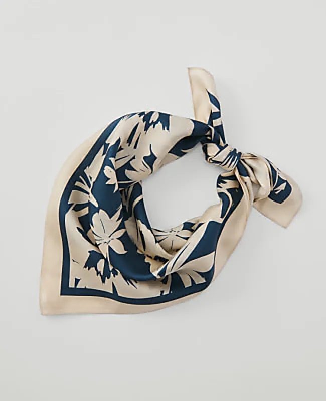 Ann Taylor Floral Silk Scarf made by Ann Taylor
