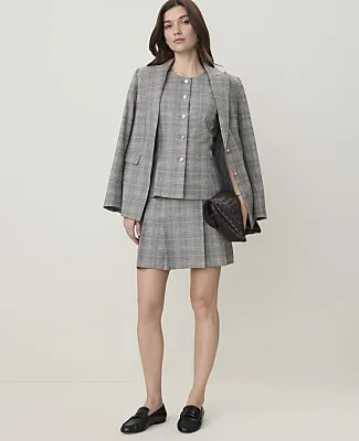 Ann Taylor Plaid Pleated Skirt sold by Ann Taylor