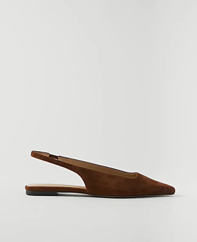 Ann Taylor Suede Slingback Flat made by Ann Taylor