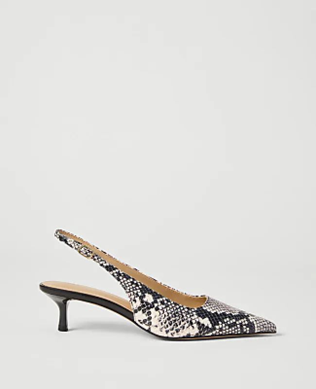 Ann Taylor Snake Print Slingback Pump made by Ann Taylor