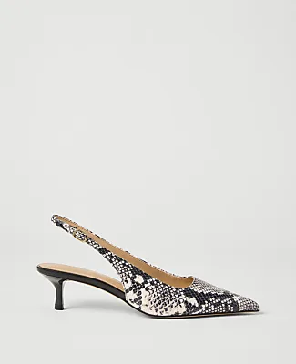 Ann Taylor Snake Print Slingback Pump sold by Ann Taylor