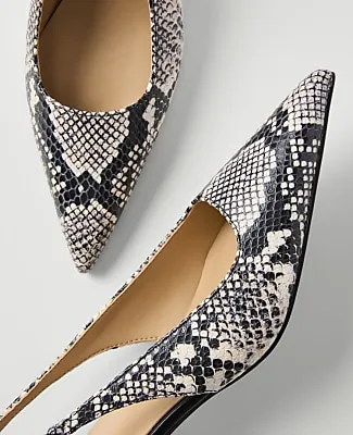 Ann Taylor Snake Print Slingback Pump sold by Ann Taylor product image thumbnail 2