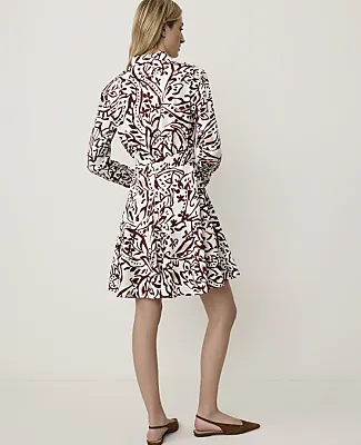 Ann Taylor Paisley Belted Collared Shirtdress sold by Ann Taylor product image thumbnail 2